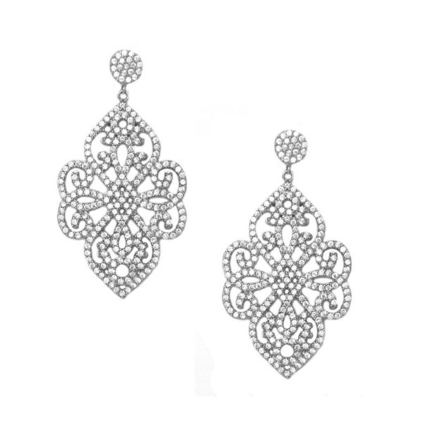 Pave Filigree Earrings