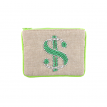 Green Beaded Coin Purse