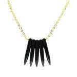 Black Bullet Spike Necklace