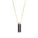 Long Lapis Pendant Necklace