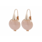 Rose Chalcedony Earrings  18kt Rose Gold Plated Bronze