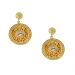 Sun Disc Drop Earrings