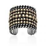 Antique Silver and Lt Metallic Gold Cuff