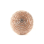 Dome Ring with Cubic Zirconia  Rose Gold Plated