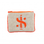 Orange Beaded Coin Purse