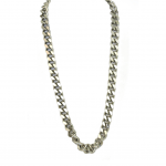 Rhodium Long Chain Necklace
