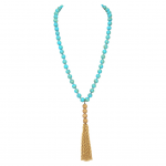 Tassel Turquiose and Swarovski Crystal Necklace