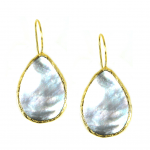 Flat Pearl Teardrop Earrings