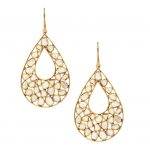 Cut Diamond Teardrop Earrings