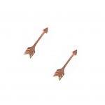 14k Rose Gold Arrow Studs