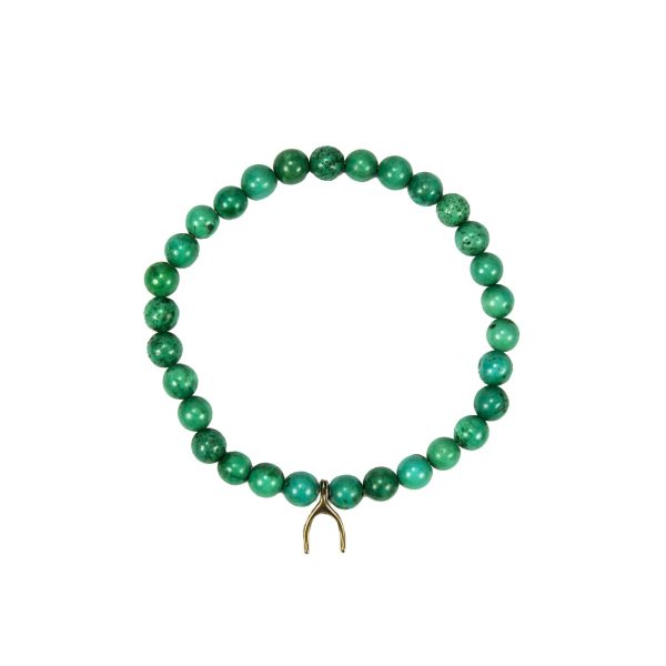 Malachite Wishbone Pendant Bracelet