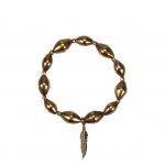 Feather Pendant Stretch Bracelet
