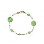 Delicate Jade and Pearl Bracelet