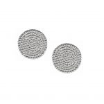 Pave Disc Stud Earrings