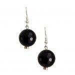 Black Ball Earrings