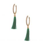 Green Tassel Earrings