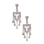 Small Heart Chandelier Earrings