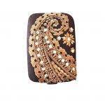 Brown Beaded Travel Jewelry Box