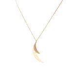 Pave Layered Moon Necklace