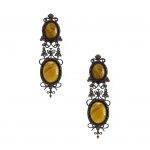 Faux Amber Antique Earrings