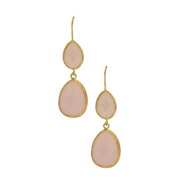 Pink Teardrop Earrings