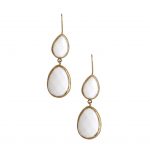 White Chalcedony Double Drop Earrings