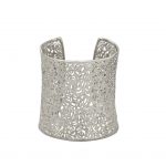 Rhodium Filigree Cuff Bracelet
