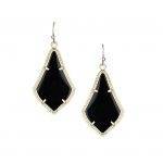 Black Small Drop Earrings