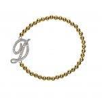 "D" Personalized Stretch Bracelet