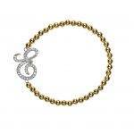 "E" Personalized Stretch Bracelet