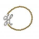 "H" Personalized Stretch Bracelet