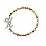 "K" Personalized Stretch Bracelet