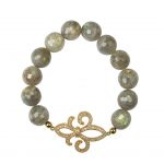 Labradorite Fleur Di Lis Bracelet