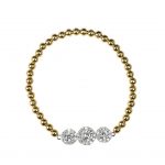 Three CZ Stretch Bracelet