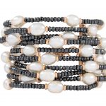 Hematite Pearl Rose Gold Bracelet