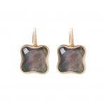 Doublet Black Quartz Stone Earrings