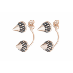 Arrowhead Black Zirconia Earrings