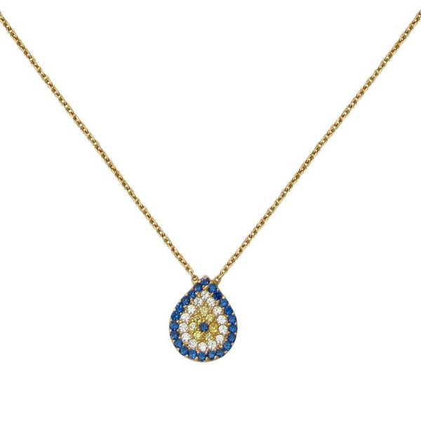 Evil Eye Teardrop Necklace