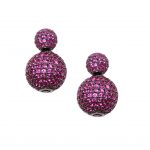 Pink Crystal Tribal Earrings