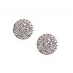CZ Wheel Stud Earrings