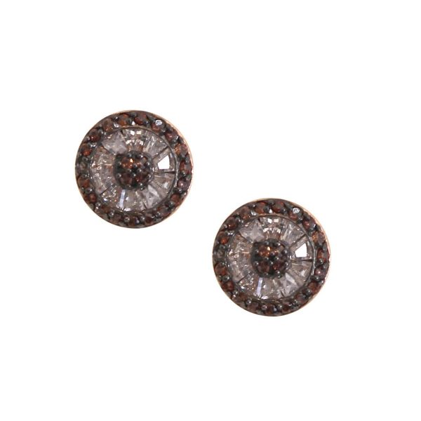Small CZ Wheel Stud Earrings