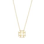 Iron Cross Pearl Necklace