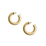 Thick Flat Hoop Earrings
