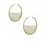 Fringe Mesh Hoop Earrings