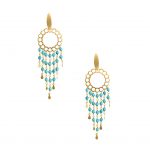 Turquoise Bead Drop Earrings