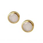 White Agate Stud Earrings