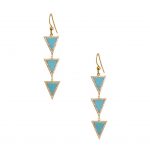 Turquoise Triangle Drop Earrings