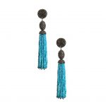 Turquoise Spinnel Tassel Earrings