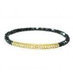Black Bead Stretch Bracelet