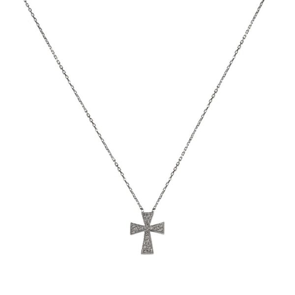 Pave Cross Necklace